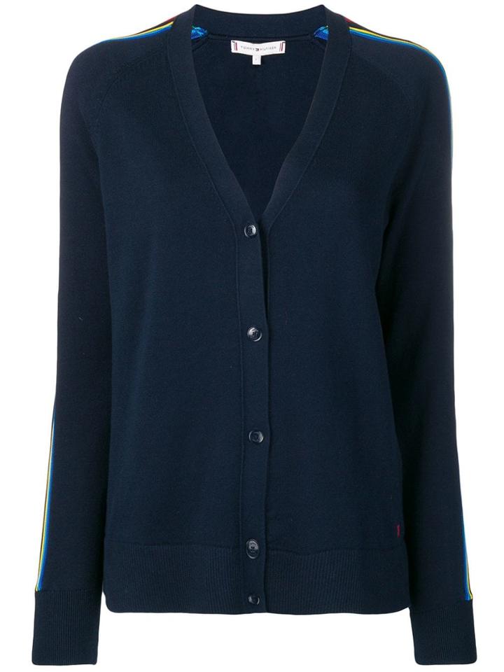 Tommy Hilfiger Stripe Trim Cardigan - Blue