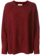 Burberry Round Neck Knit Jumper - Red