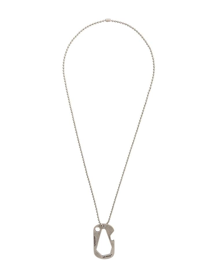 Off-white Blade Necklace - Silver