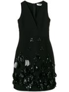 Msgm Deep-v Embellished Dress - Black