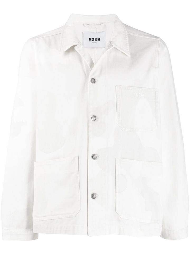 Msgm Classic Denim Jacket - White