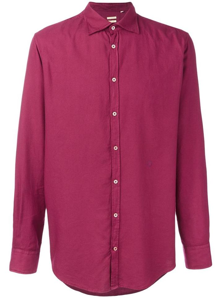 Massimo Alba - Classic Shirt - Men - Cotton/modal - M, Pink/purple, Cotton/modal