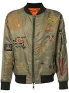 Haculla Embroidered Bomber Jacket, Size: Medium, Yellow/orange, Nylon