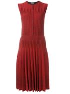 Alexander Mcqueen Ribbed Knit Dress, Women's, Size: Xs, Red, Polyamide/polyester/spandex/elastane/wool