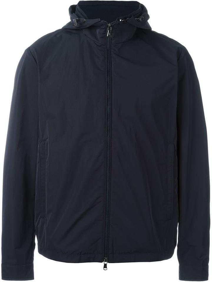 Moncler Hooded Padded Jacket, Men's, Size: 4, Blue, Polyester