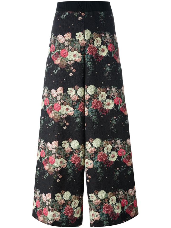 Antonio Marras Floral Cloqué Palazzo Pants