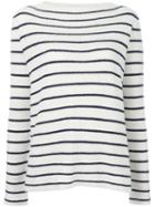 The Row Striped Jumper, Women's, Size: Small, White, Silk/cashmere