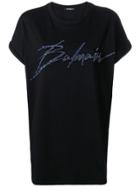 Balmain Embellished Logo T-shirt - Black