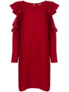 P.a.r.o.s.h. Cold Shoulder Dress - Red