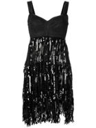 Dolce & Gabbana Lace Bodice Sequinned Dress - Black