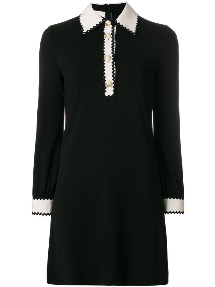 Gucci Button Placket Dress - Black
