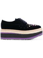 Prada Platform Lace-up Shoes - Blue