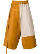 Rick Owens Drkshdw Contrasting Panel Shorts - Neutrals