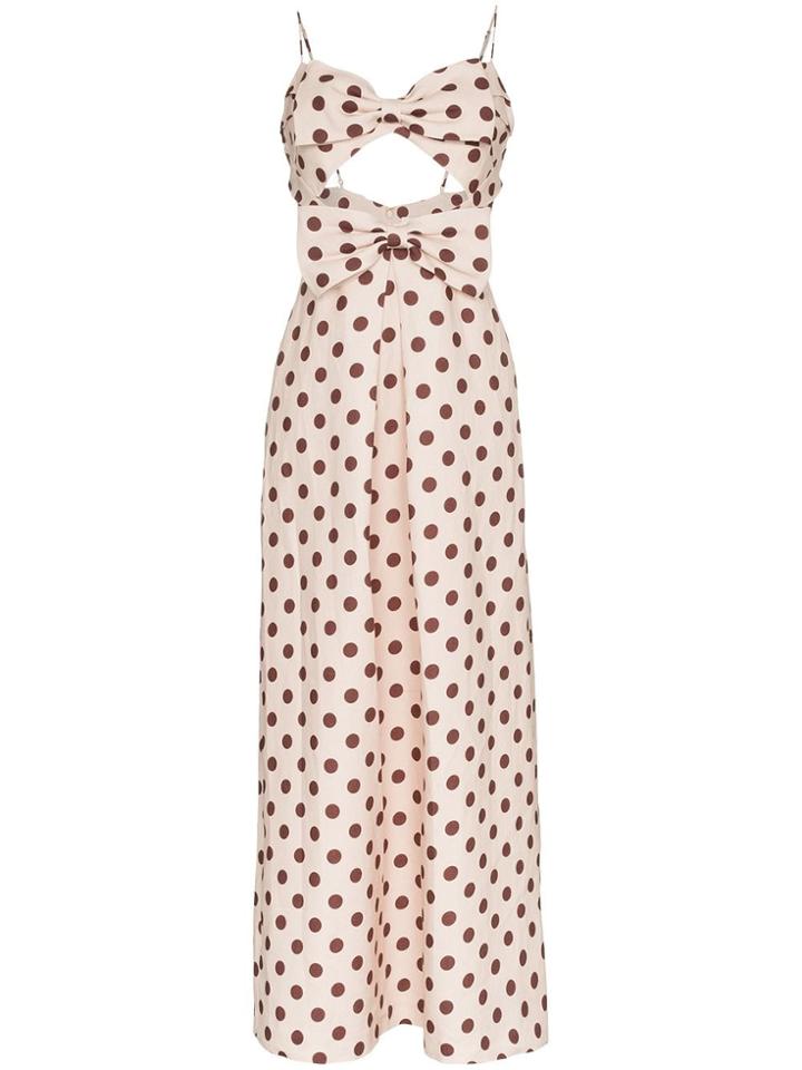 Zimmermann Zmrmn Corsage Bow Drs Strpy Swthrt Nk Cu - Neutrals