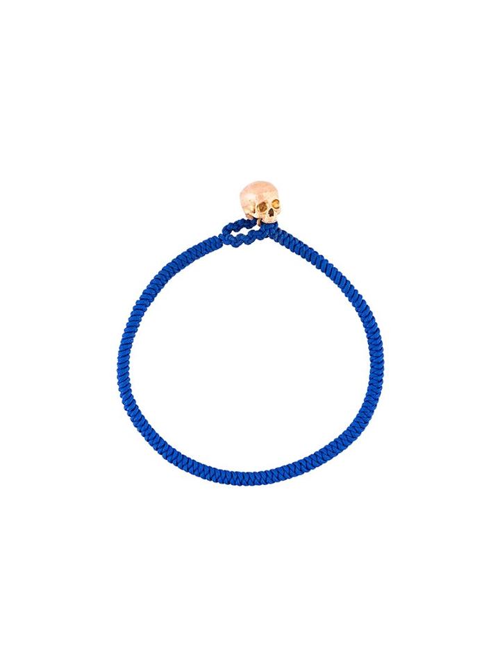 Luis Morais Large Skull Bracelet, Men's, Blue