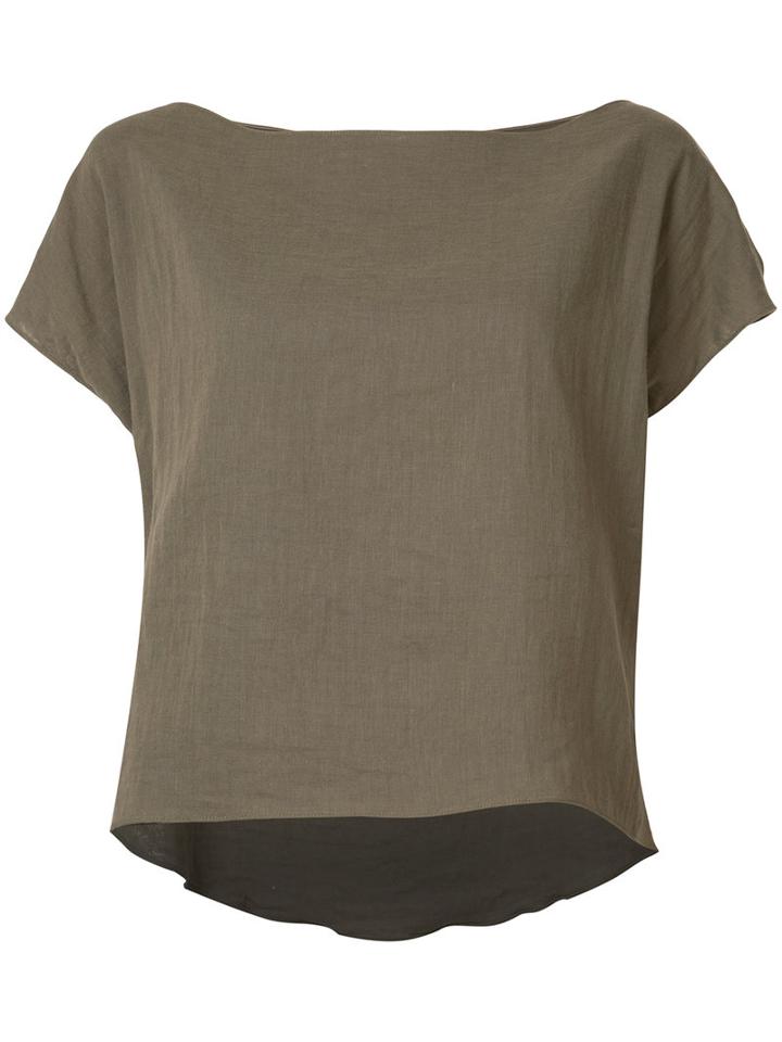 Peter Cohen Boat Neck Top, Women's, Size: Xs, Green, Cotton