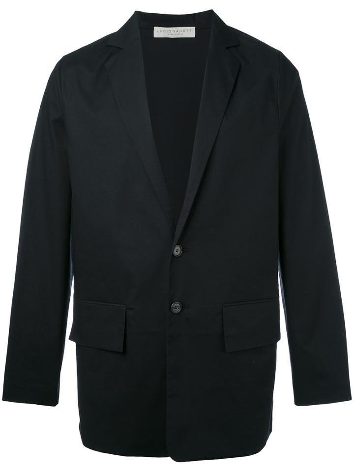 Lucio Vanotti - Two Button Blazer - Men - Cotton/spandex/elastane - 5, Black, Cotton/spandex/elastane