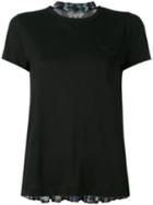 Sacai - Pleated Back T-shirt - Women - Linen/flax/polyester - 3, Black, Linen/flax/polyester