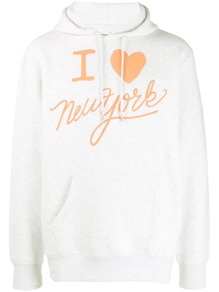 Chinatown Market New York Print Hoodie - Grey