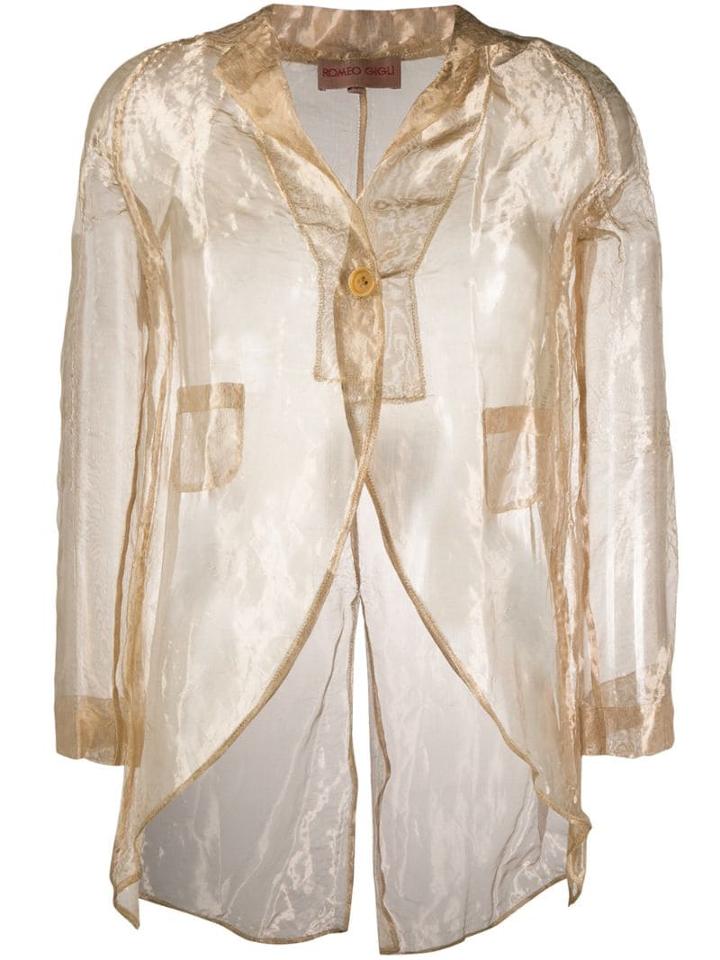 Romeo Gigli Pre-owned 1990's Sheer Slim Jacket - Gold