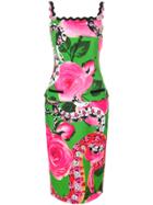 Cavalli Class Floral Snake Print Dress - Multicolour