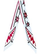 Rockins - Shark Supper Skinny Silk Scarf - Women - Silk - One Size, Women's, Blue, Silk