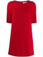 Blanca Shift Mini Dress - Red