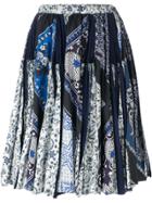 Wunderkind Scarf Print Skirt - Blue