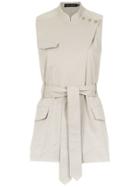 Andrea Marques Belted Gilet - Neutrals