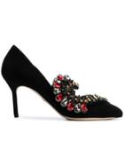 Paula Cademartori Embellished Pointed Toe Pumps - Black