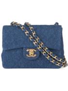 Chanel Vintage Denim Quilted Shoulder Bag, Women's, Blue