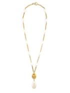 Chanel Vintage Teardrop Pearl Pendant Necklace