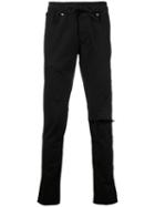 Rta - Drawstring Track Pants - Men - Cotton/polyurethane - M, Black, Cotton/polyurethane