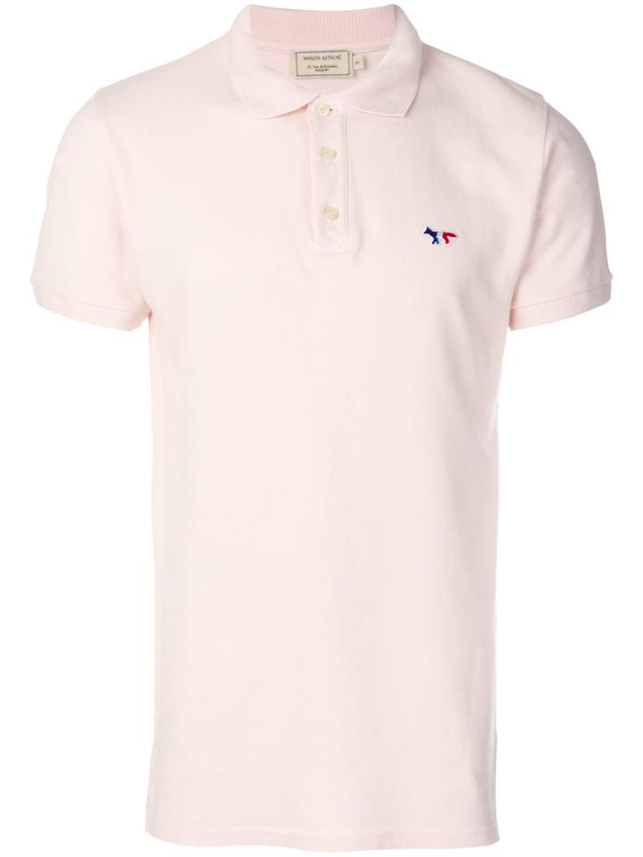 Maison Kitsuné Tricolour Fox Patch Polo Shirt - Pink & Purple