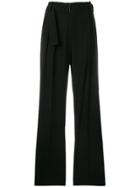 Vince High Waisted Wide Leg Trousers - Black
