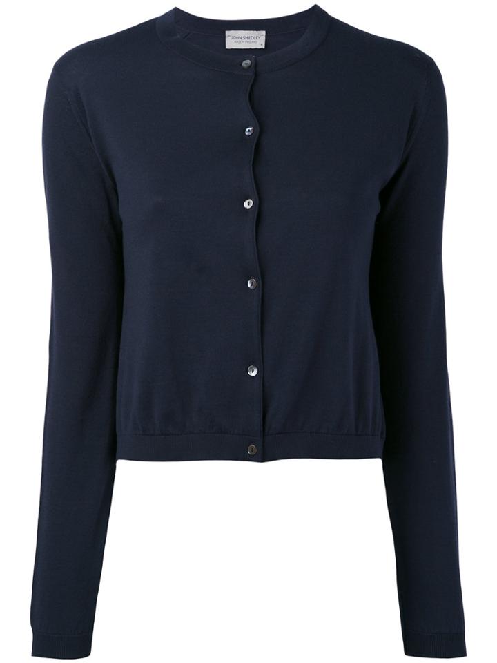 John Smedley Classic Cardigan - Blue