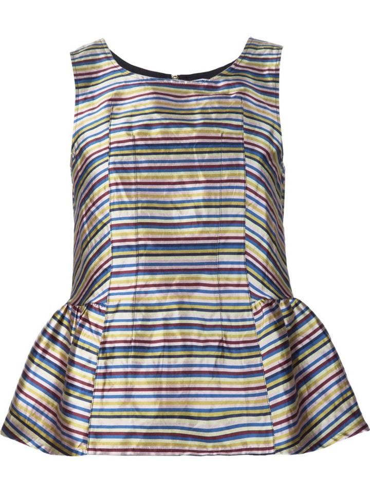 Odeeh Striped Peplum Top