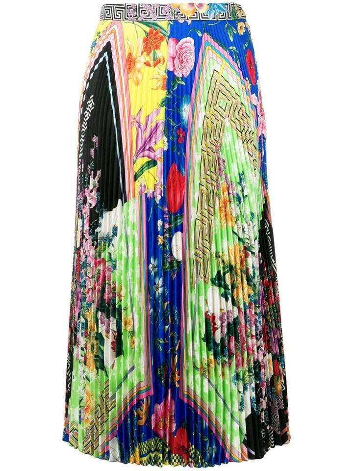 Versace Acid Bloom Print Skirt - Yellow