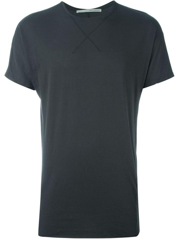 Isabel Benenato Round Neck T-shirt, Men's, Size: L, Grey, Cotton