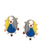 Missoni Moon-shaped Drop Earrings - Multicolour