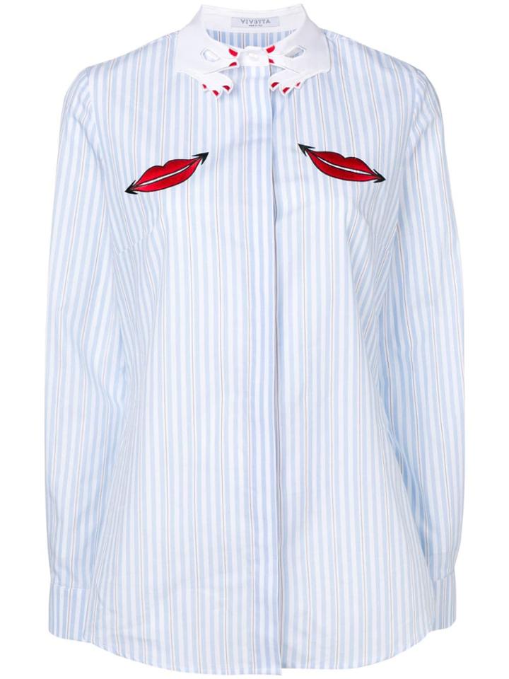Vivetta Hand-shaped Collar Shirt - Blue