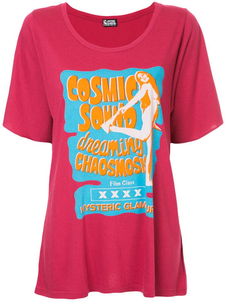 Hysteric Glamour Oversized Printed T-shirt - Pink & Purple