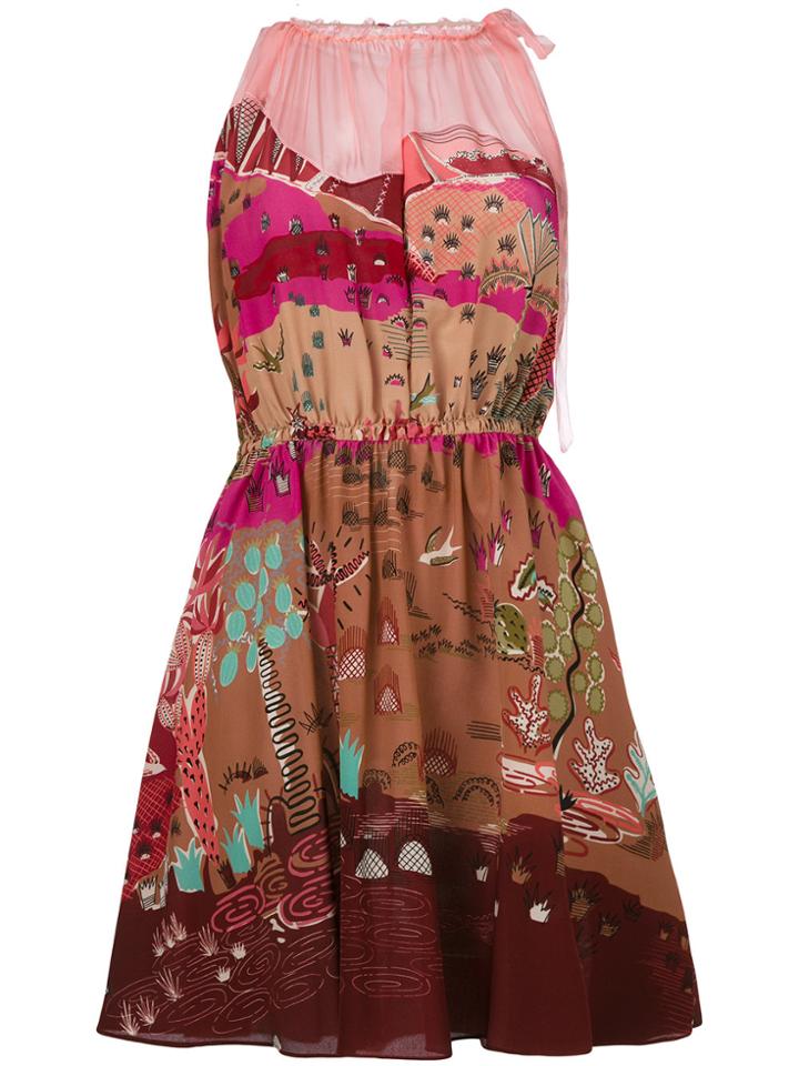 Valentino Garden Of Delight Tulle Dress - Multicolour