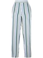 Tory Burch Striped Pants, Women's, Size: 8, Viscose