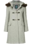 Guild Prime Fur Collar Double Breasted Coat - Grey