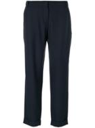Weekend Max Mara Cropped Tailored Trousers - Blue