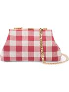 Checked Chain Strap Clutch - Women - Canvas - One Size, Red, Canvas, Mansur Gavriel