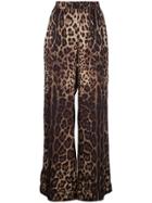Dolce & Gabbana Leopard Print Track Trousers - Brown