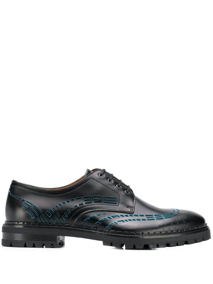 Lanvin Cut-out Derby Shoes - Black