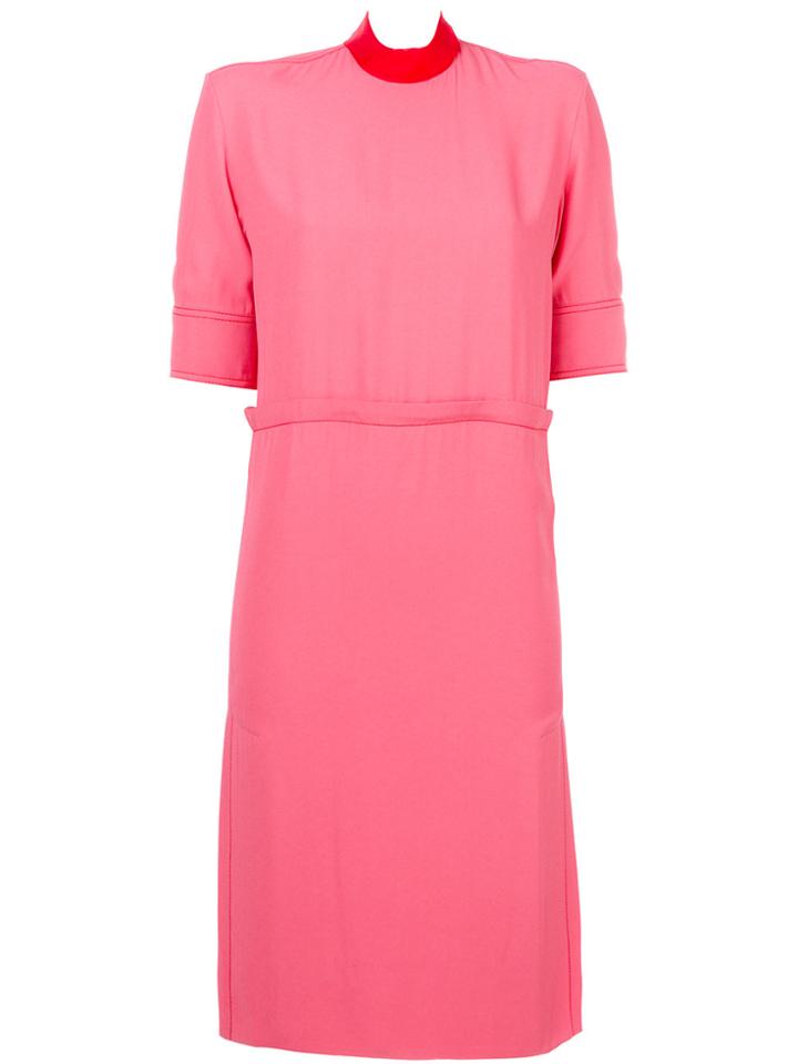 Marni Crépe Dress With Scarf - Pink & Purple